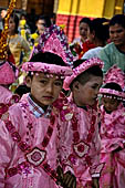 Ear piercing ceremony at Mahamuni Buddha Temple, Myanmar 